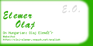 elemer olaj business card